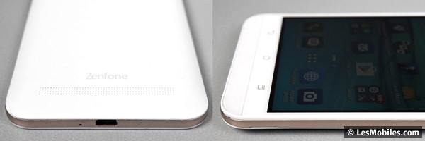 Asus ZenFone Max : microUSB, haut-parleur et touches de navigations