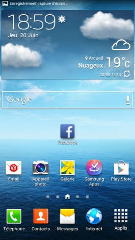 Samsung Galaxy Mega 6.3 home