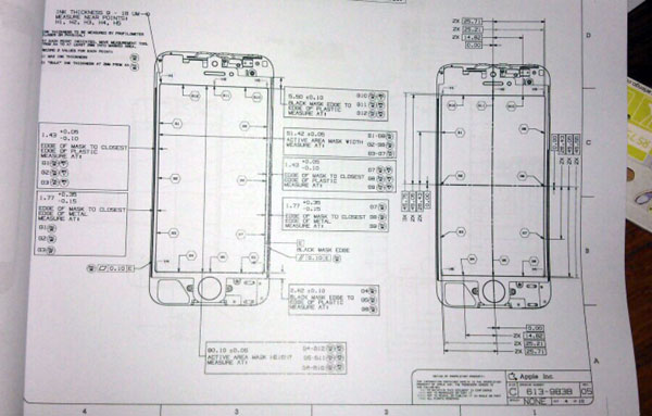 iPhone 5 schémas confirmation écran 4 pouces