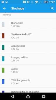 Sony Xperia Z5 interface