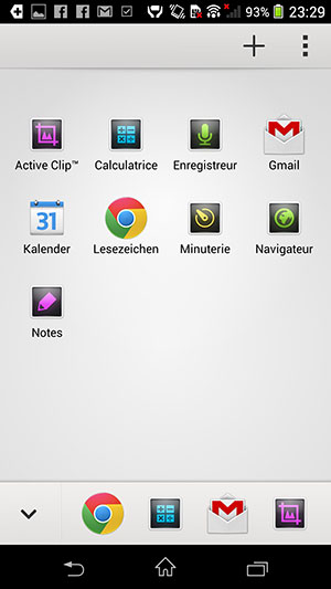 Sony Xperia Z1 : micro-applis