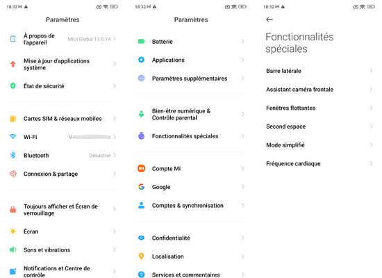 Paramètres du Xiaomi 12