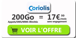 promo forfait coriolis 210go