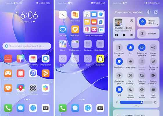 Huawei Nova 9 prise en main interface