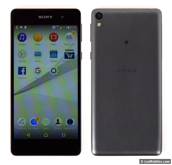 Sony Xperia E5 : avant / arrière