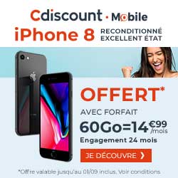 Promo iPhone 8 offert chez Cdiscount