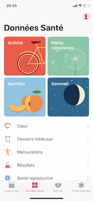 Apple iPhone XS données santé