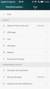 Honor 4X interface