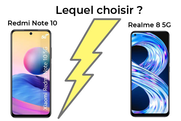 Deux smartphones 5G pas chers : Xiaomi Redmi Note 10 5G contre realme 8 5G