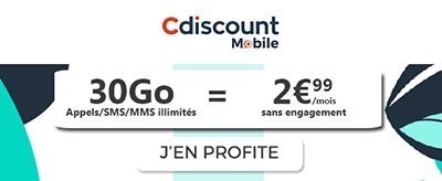 Forfait Cdiscount Mobile 30Go