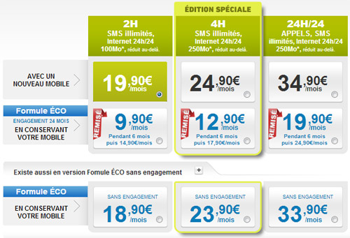 La Poste Mobile : Forfaits SMS & Web