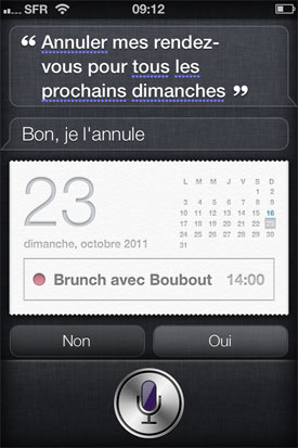 test siri iphone 4S Apple assistant vocal reconnaissance vocale intelligence artificielle 
