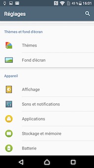Sony Xperia X interface