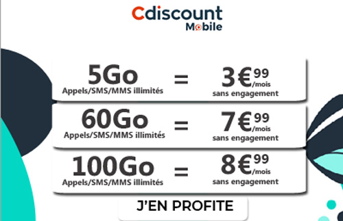 promos forfaits Cdiscount Mobile