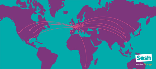 Sosh propose de tester les appels illimités vers les mobiles et les fixes à l'international