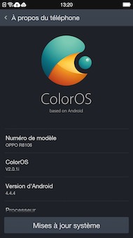 Oppo R5 interface