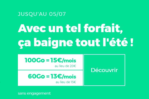 Nouvelles promos RED by SFR : forfait mobile de 5Go à 130Go dès 5€ !