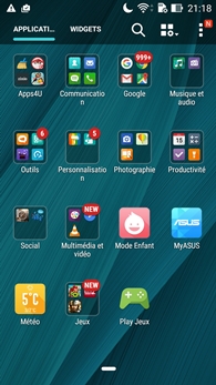 Asus ZenFone Selfie : applications