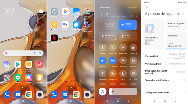 Gestion paramètres Xiaomi 11T Pro