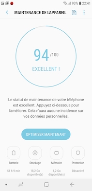 Samsung Galaxy A6 interface