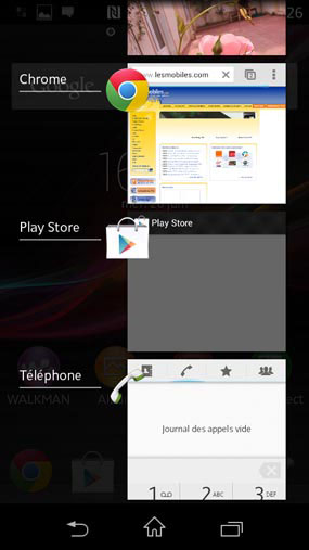 Sony Xperia L : interface utilisateur