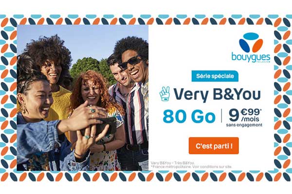 Forfaits Very B&You de Bouygues Telecom : moins de 48h pour faire le plein de gigas à prix cassés !