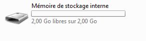 Sony Xperia J : mémoire de stockage