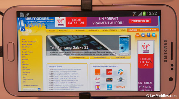 Prise en main Samsung Galaxy Note 2
