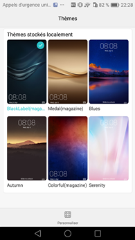 Huawei P9 Lite : Thèmes