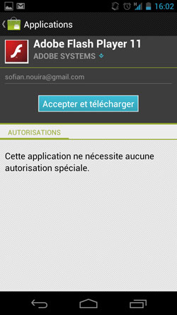 android ICS ice cream sandwich flash samsung galaxy nexus adobe