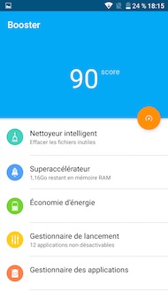 Alcatel Shine Lite interface