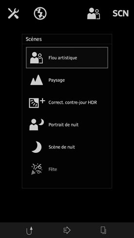 Sony Xperia SP : menu appareil photo