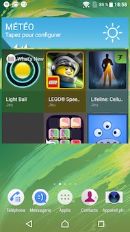 Sony Xperia XA Ultra interface