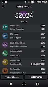 Sony Xperia Z3+ antutu