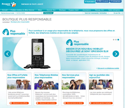 Bouygues : une boutique en ligne plus éco-responsable