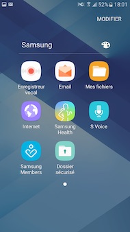 Samsung Galaxy A3 (2017) interface