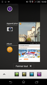 Sony Xperia E4g : multitâche
