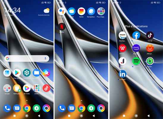 Interface du Xiaomi POCO X4 Pro