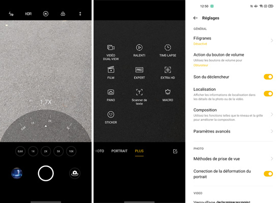 Oppo reno interface reglages