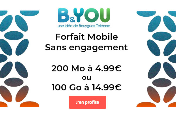 Deux nouveaux forfaits mobiles en promo chez B&You dès 4.99€