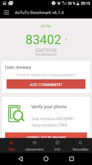 Alcatel Idol 4S performances