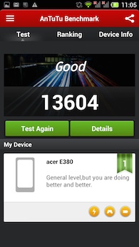 Acer Liquid E3 AnTuTu