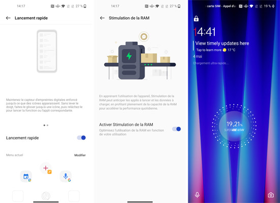 Option paramètres OnePlus Nord CE 2 5G