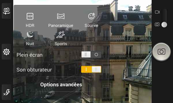 Alcatel OneTouch Pop S3 : appareil photo