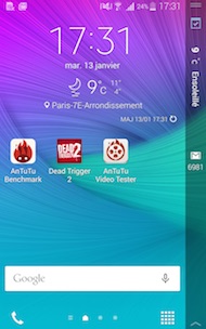 Galaxy Note Edge interface
