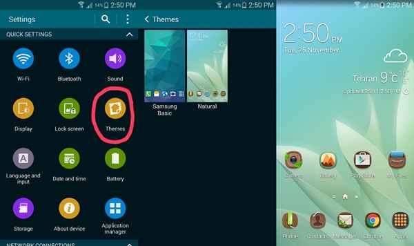 Voici un exemple des thèmes qui seront bientôt proposés avec TouchWiz