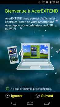 Acer Liquid Z500 : Acer Extend
