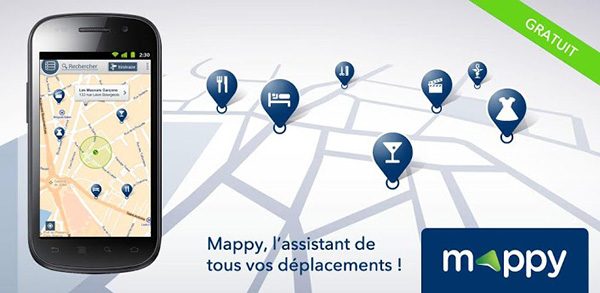 Mappy déploie une nouvelle application pour les smartphones et tablettes Android