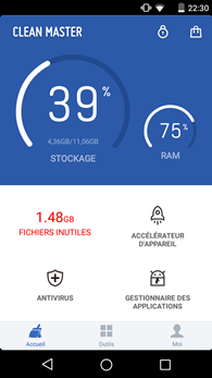 Wiko Pulp Fab 4G : Clean Master