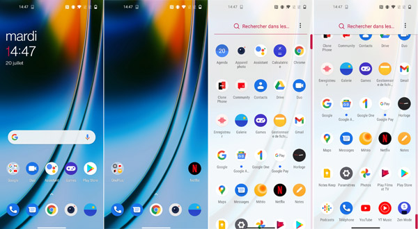 Interface du OnePlus Nord 2